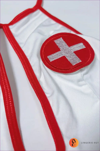 Nurse Costume with Keyhole Front and Apron - Playful Confidence - Outfit Set - Lingerie Hut - Backless • Boudoir