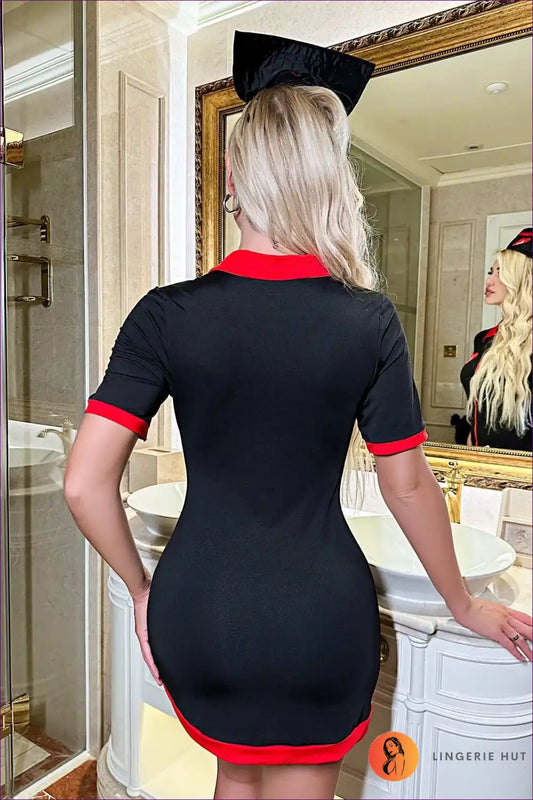 Nurse Costume Mini Dress - Fantasy Roleplay Ready - Costumes - Lingerie Hut - All Season • Clubwear • Honeymoon