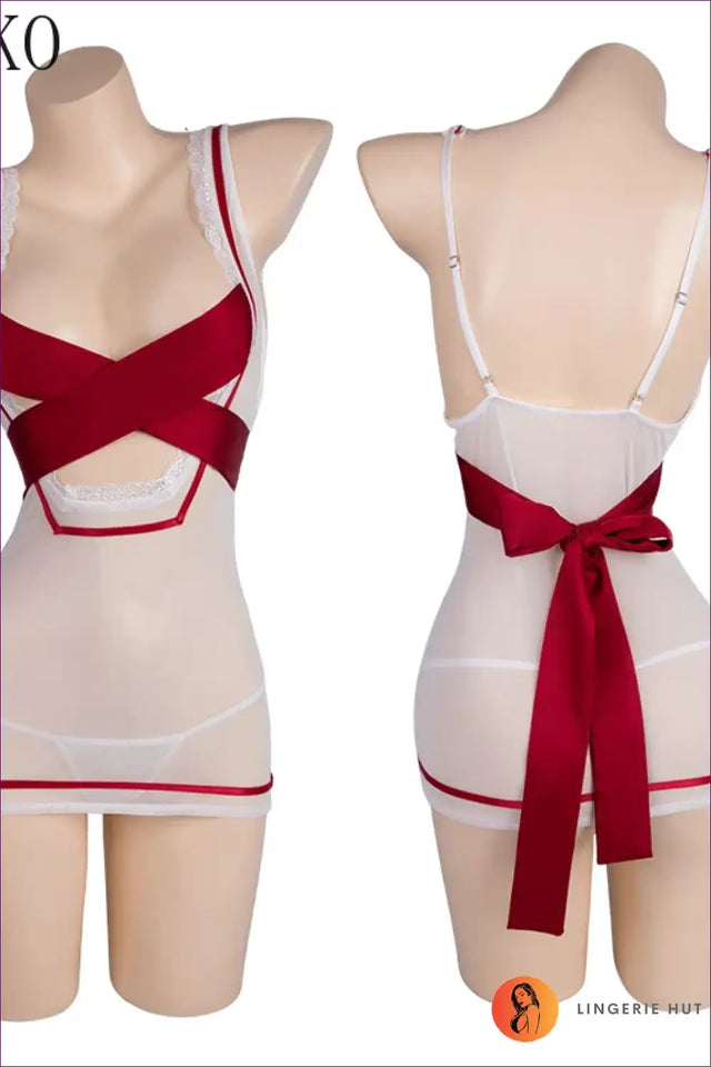 Nurse Costume Mini Dress & Headband - Fantasy Roleplay Ready