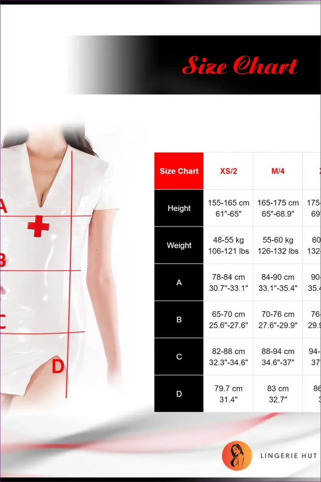 Nurse Costume with Patent Shine - Fantasy Roleplay Ready
