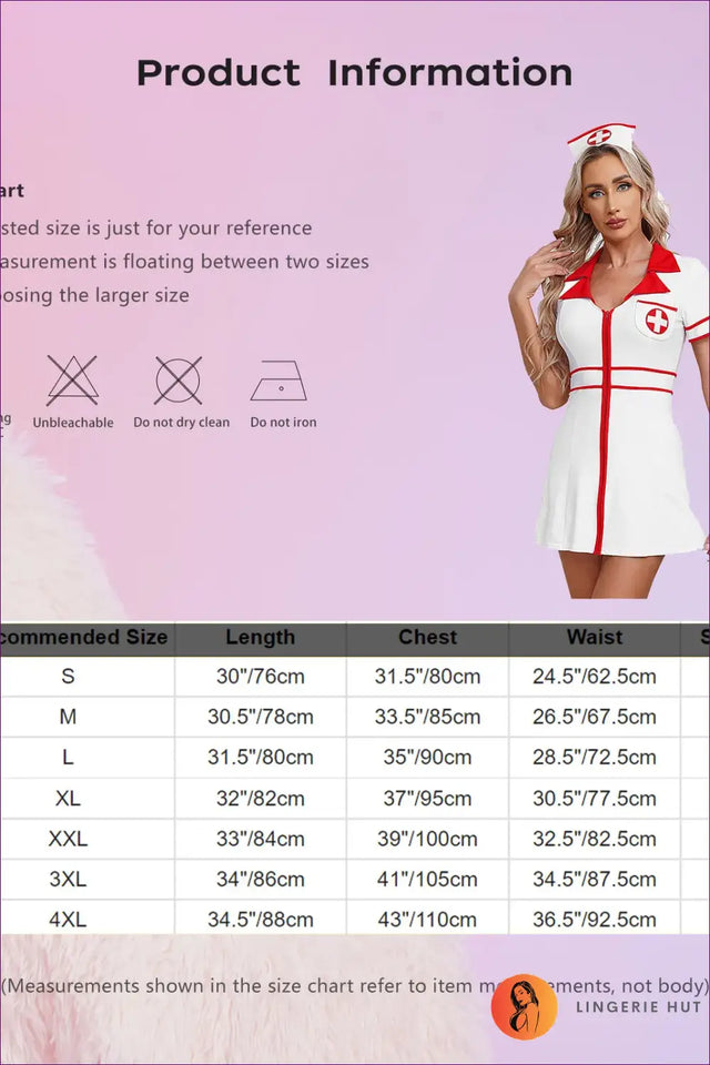 Nurse Costume with Red Piping - Fantasy Roleplay Ready