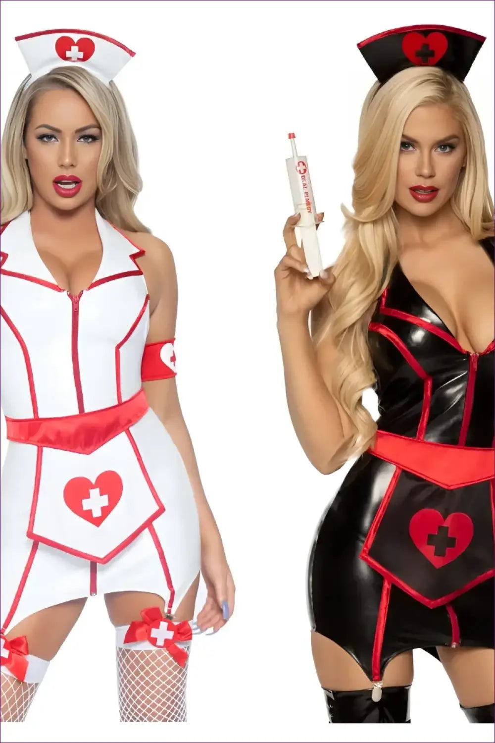 Nurse Costume Set with Apron - Bold Evening Dress Up - Halloween • just in • Lingerie • Mini - Hut