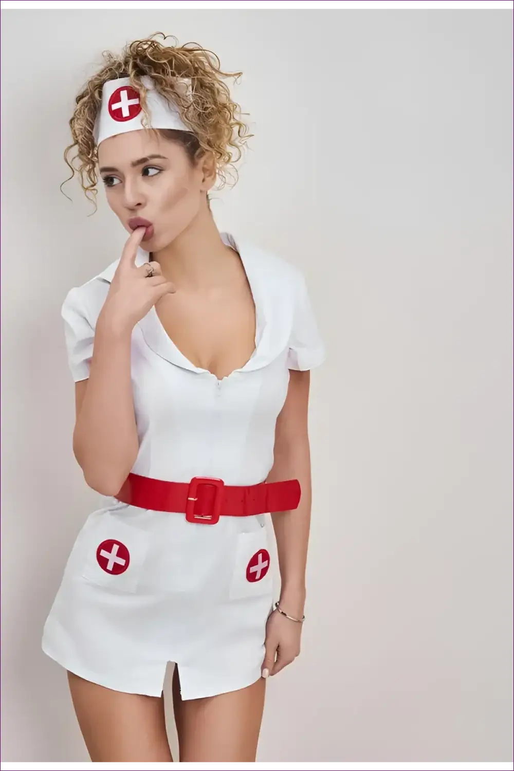 Nurse Costume Set with Belt & Props - Fantasy Roleplay Ready - Outfit - Halloween • Mini • Party - Lingerie Hut