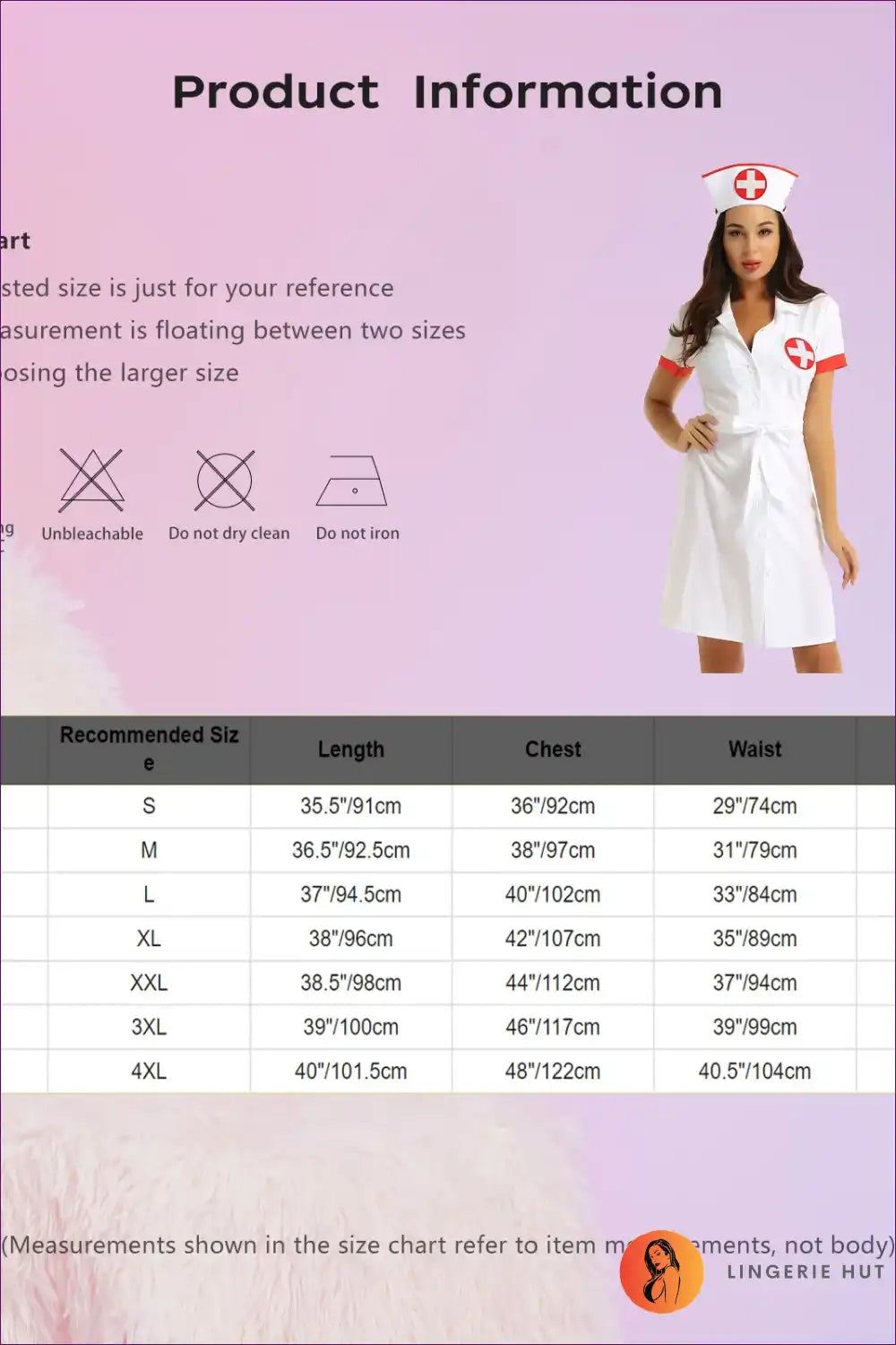 Nurse Costume Set with Button-up Dress and Hat - Confident Character for Boudoir, Clubwear, Costume, Dress,