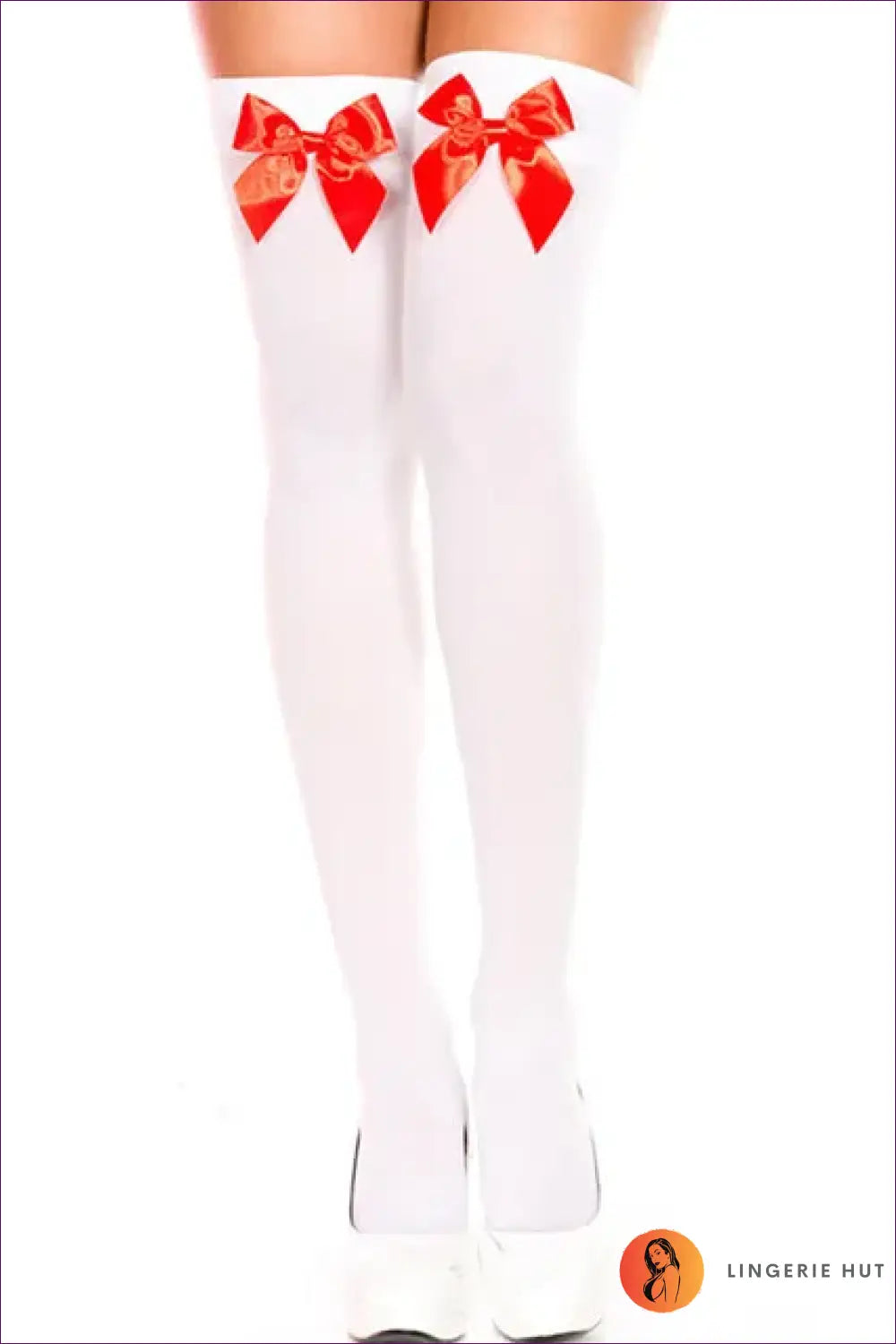 Nurse Costume Set with Cut-outs - Fantasy Roleplay Ready - Bow Stocking / one Size - Outfit - Lingerie Hut - Backless