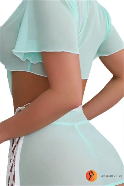 Nurse Costume Set with Tie-front Crop Top - Date Night Confidence - Clubwear • Halloween • just in • out - Lingerie Hut