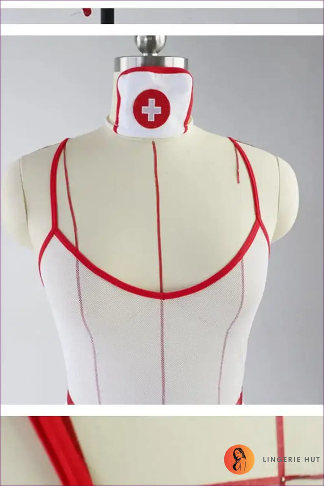 Nurse Costume with Sheer Mesh - Confident Dress Up
