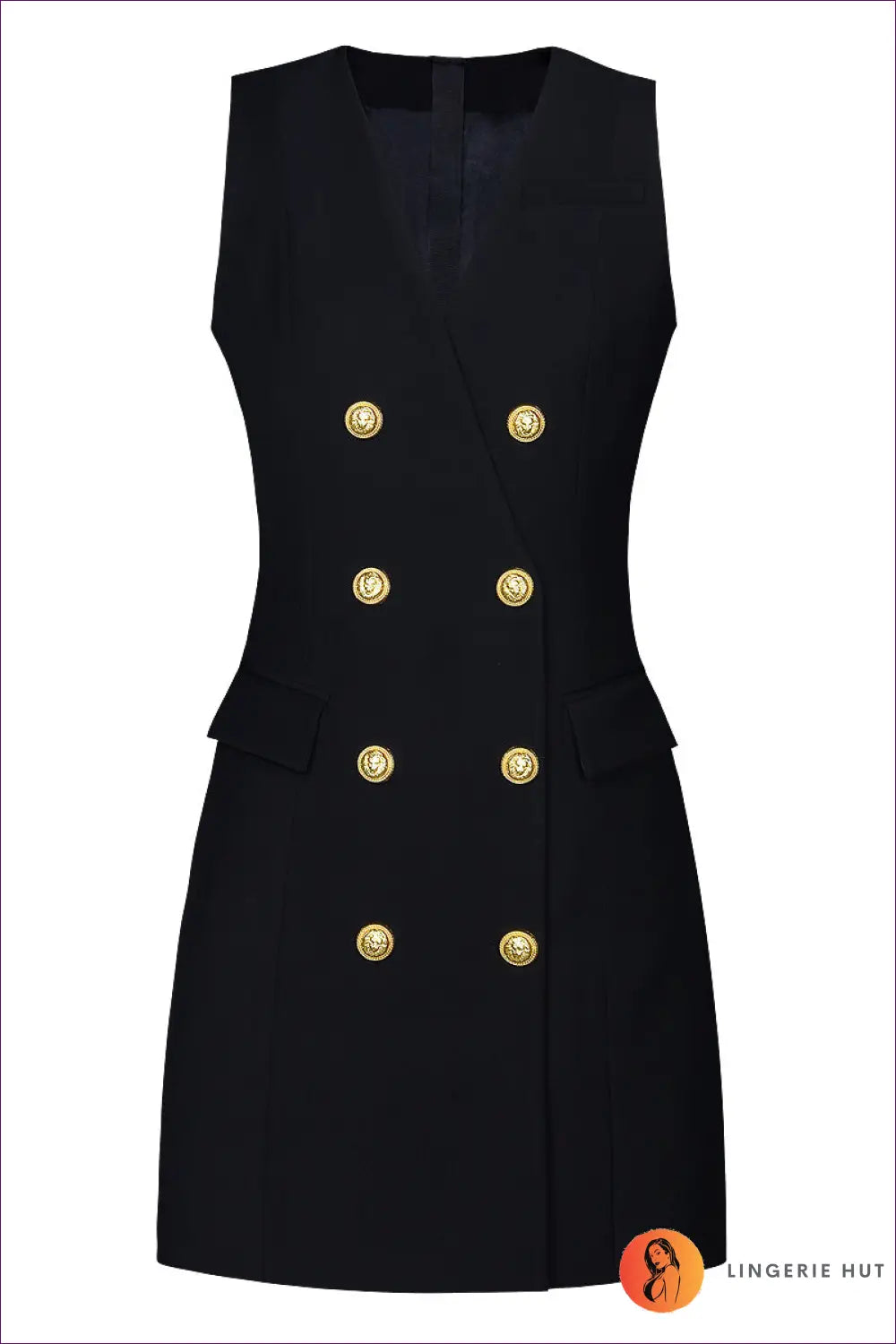 Office Mini Dress with Pockets - Elegant Without the Effort - s / Black - Dresses - Lingerie Hut - Casual • Everyday