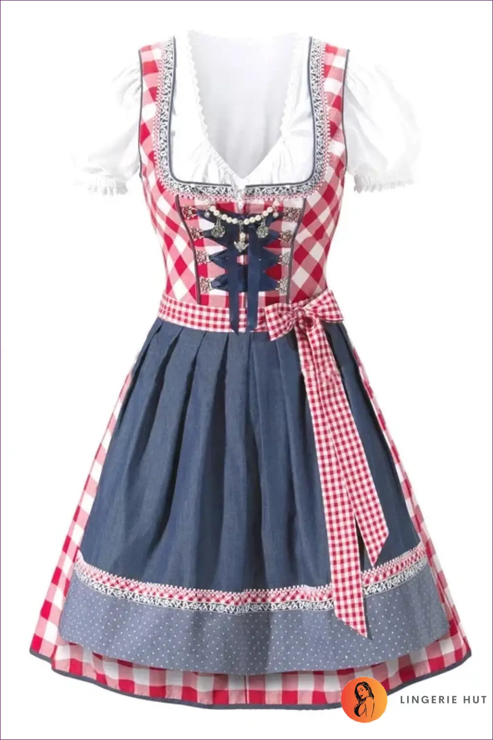 Oktoberfest Beer Maid Costume with Laced Bodice - Modern Twist - just in • Party - Lingerie Hut