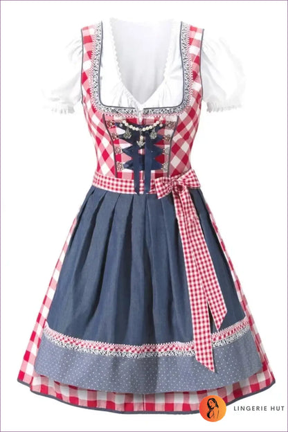 Oktoberfest Beer Maid Costume with Laced Bodice - Modern Twist - just in • Party - Lingerie Hut