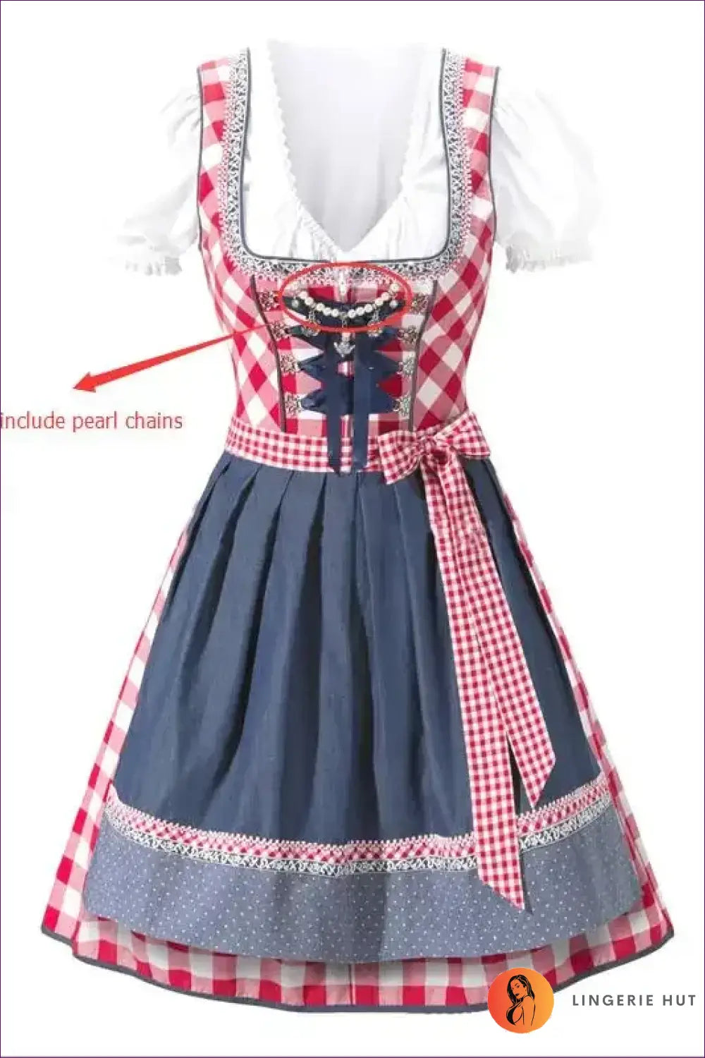 Oktoberfest Beer Maid Costume with Laced Bodice - Modern Twist - just in • Party - Lingerie Hut