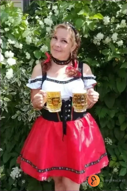 Oktoberfest Beer Maid Costume with Tutu Skirt - Playful Charm - just in • Party - Lingerie Hut