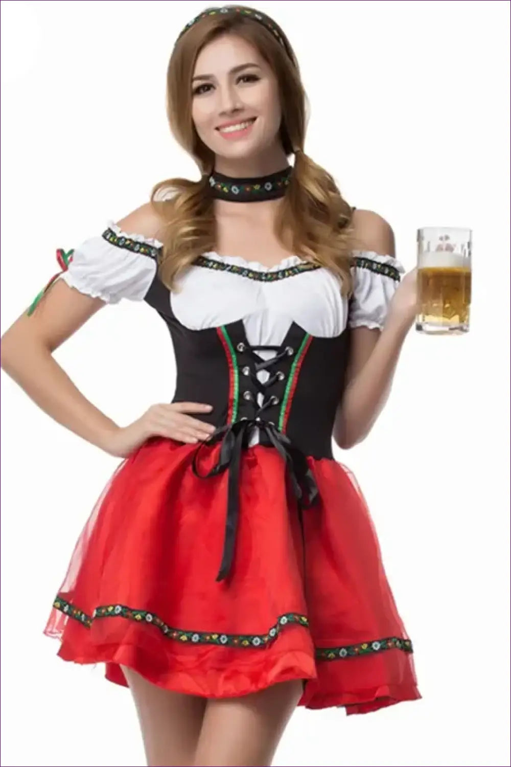 Oktoberfest Beer Maid Costume with Tutu Skirt - Playful Charm - just in • Party - Lingerie Hut
