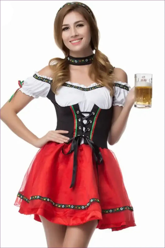 Oktoberfest Beer Maid Costume with Tutu Skirt - Playful Charm - just in • Party - Lingerie Hut
