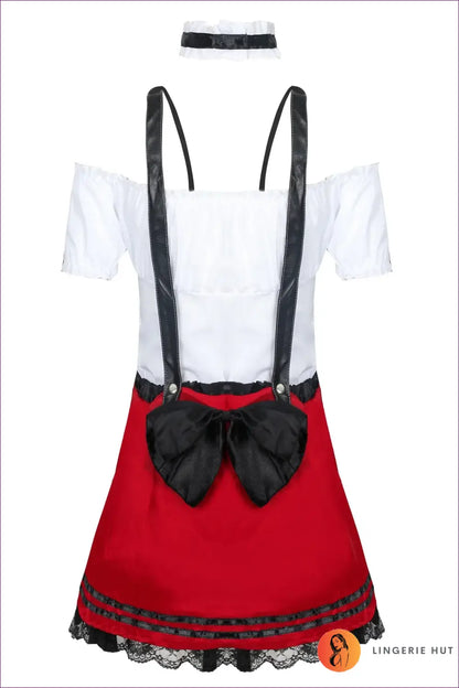 Oktoberfest Beer Maid Costume with Bib Apron - Festival Fun - as Shown / m - just in • Party - Lingerie Hut