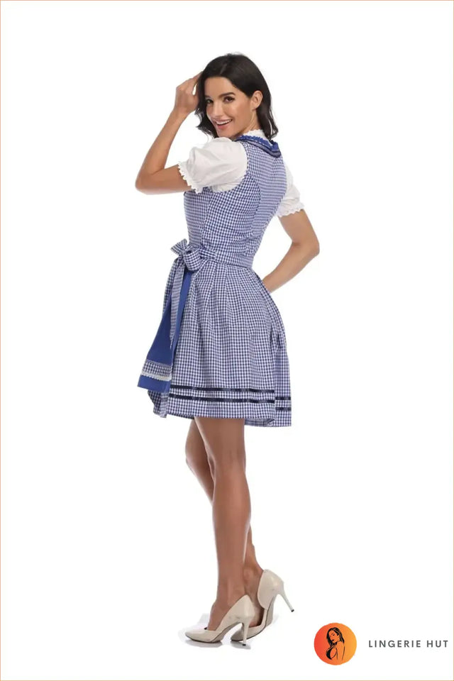Oktoberfest Dirndl Costume with Corset Lace-Up - Beer Hall Nights