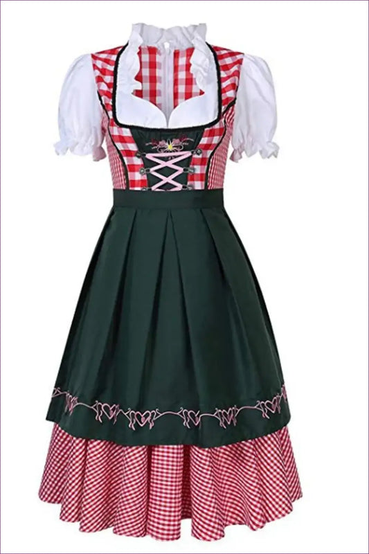 Oktoberfest Dirndl Costume with Ruffle Blouse - Alpine Charm - just in • Party • Role Play - Lingerie Hut
