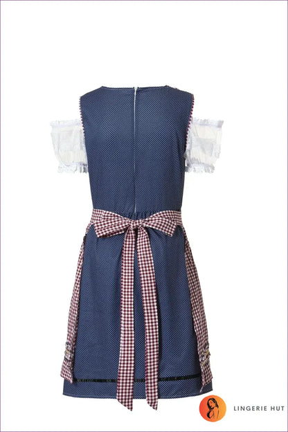 Oktoberfest Dirndl Costume with Tie Apron - Sweetheart Style - just in • Maid • Party - Lingerie Hut