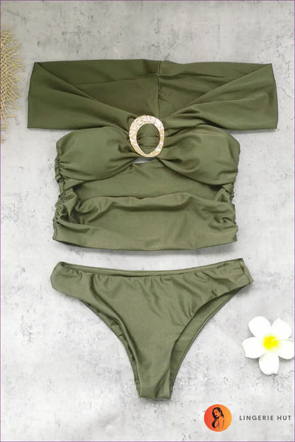 Ring-buckle Crop Top and Maxi Skirt Set - Riviera Evenings - s / Swimsuit - co Ord - Evening Wear • just in • Lingerie