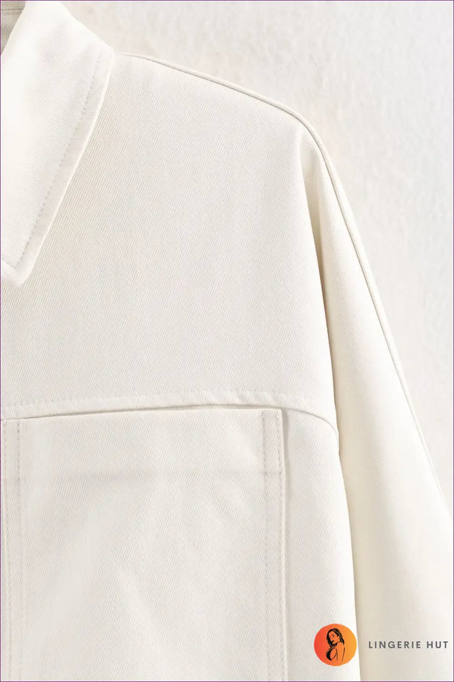 Co Ord Set with Collared Top & Wide-Leg Trousers - Effortless Ease