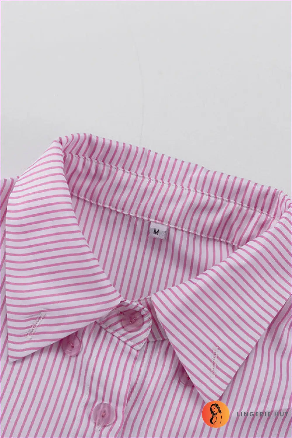 Co Ord with Striped Shirt & Sheath Skirt - Empowered Elegance - Outfit Sets - Lingerie Hut - Blouse • Cotton • Everyday