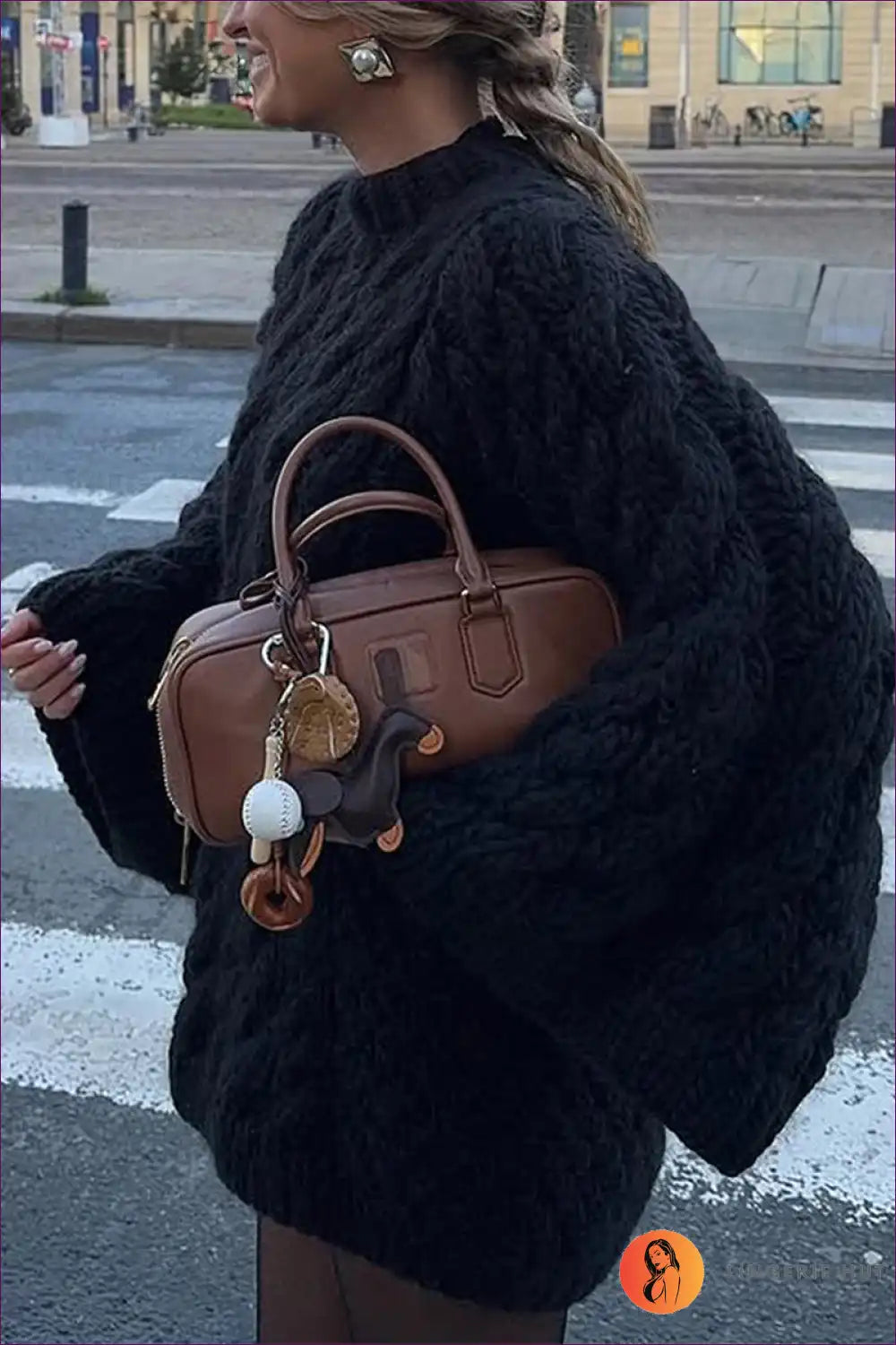 Oversized Jumper with Cable Knit - Cosy Sunday Ritual for Autumn, Boho, Casual, Cotton, Everyday