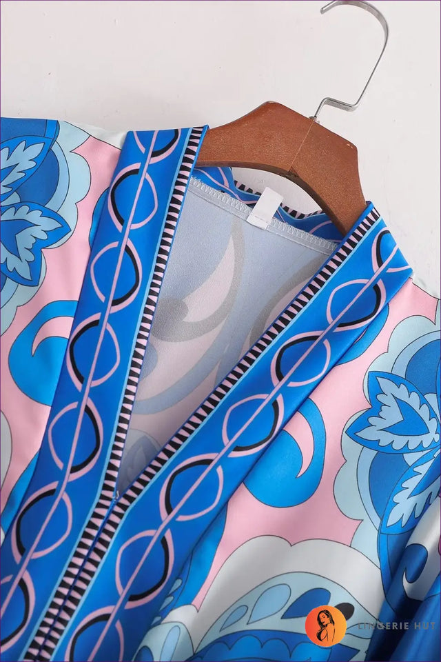 Paisley Print Wrap Dress - Effortless Bohemian Elegance