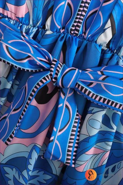 Paisley Print Wrap Dress with Belt - Bohemian Chic for Autumn, Boho, Casual, Dress, Everyday