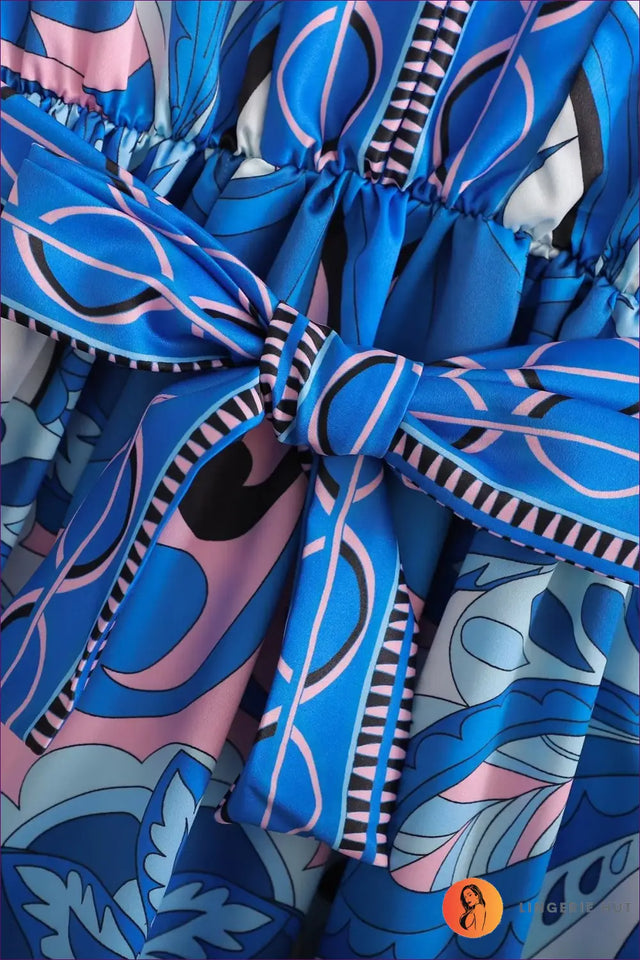Paisley Print Wrap Dress - Effortless Bohemian Elegance