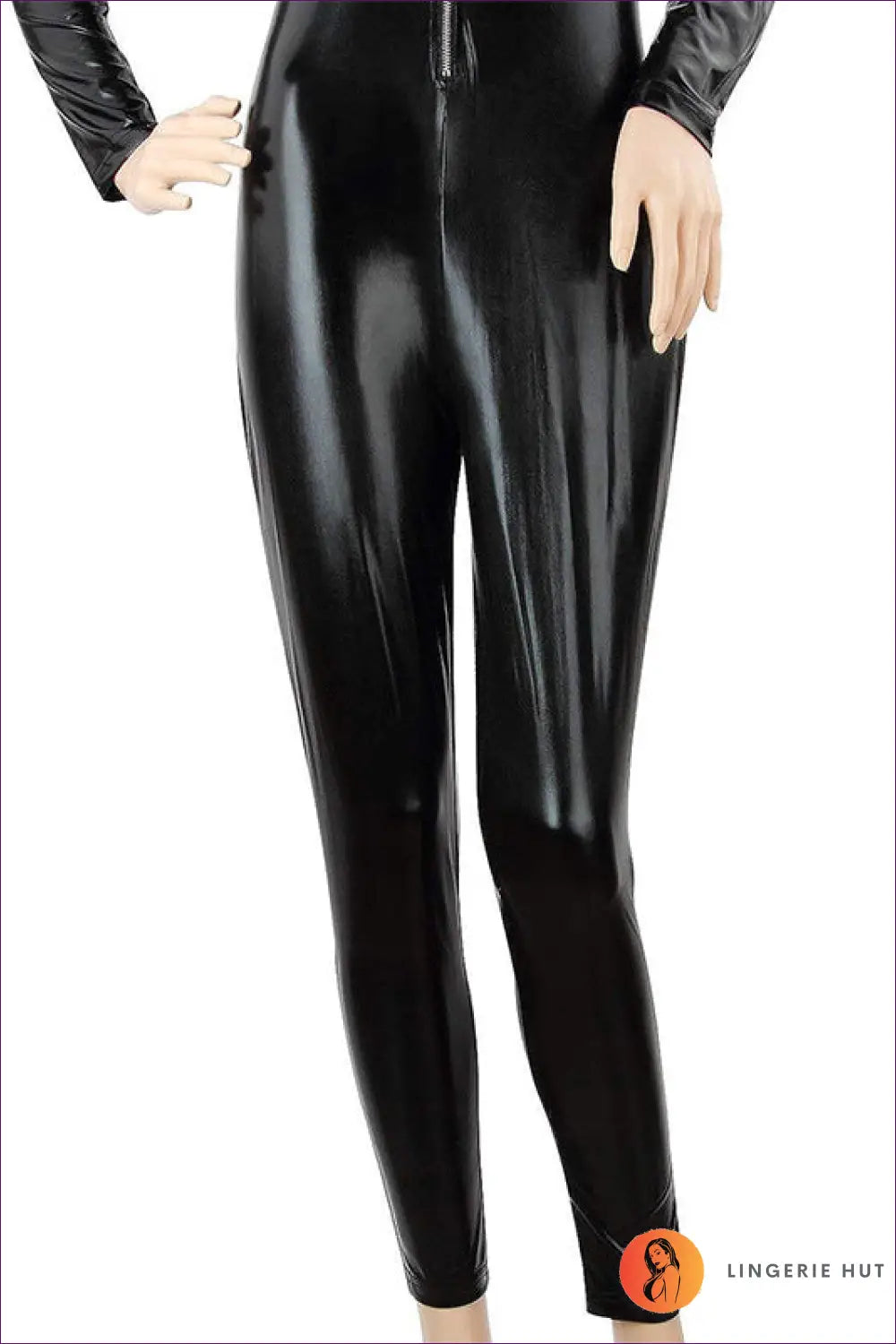 Patent Leather Jumpsuit - Club Glamour All Eyes on you - Jumpsuits & Rompers - Lingerie Hut - All Season • Backless