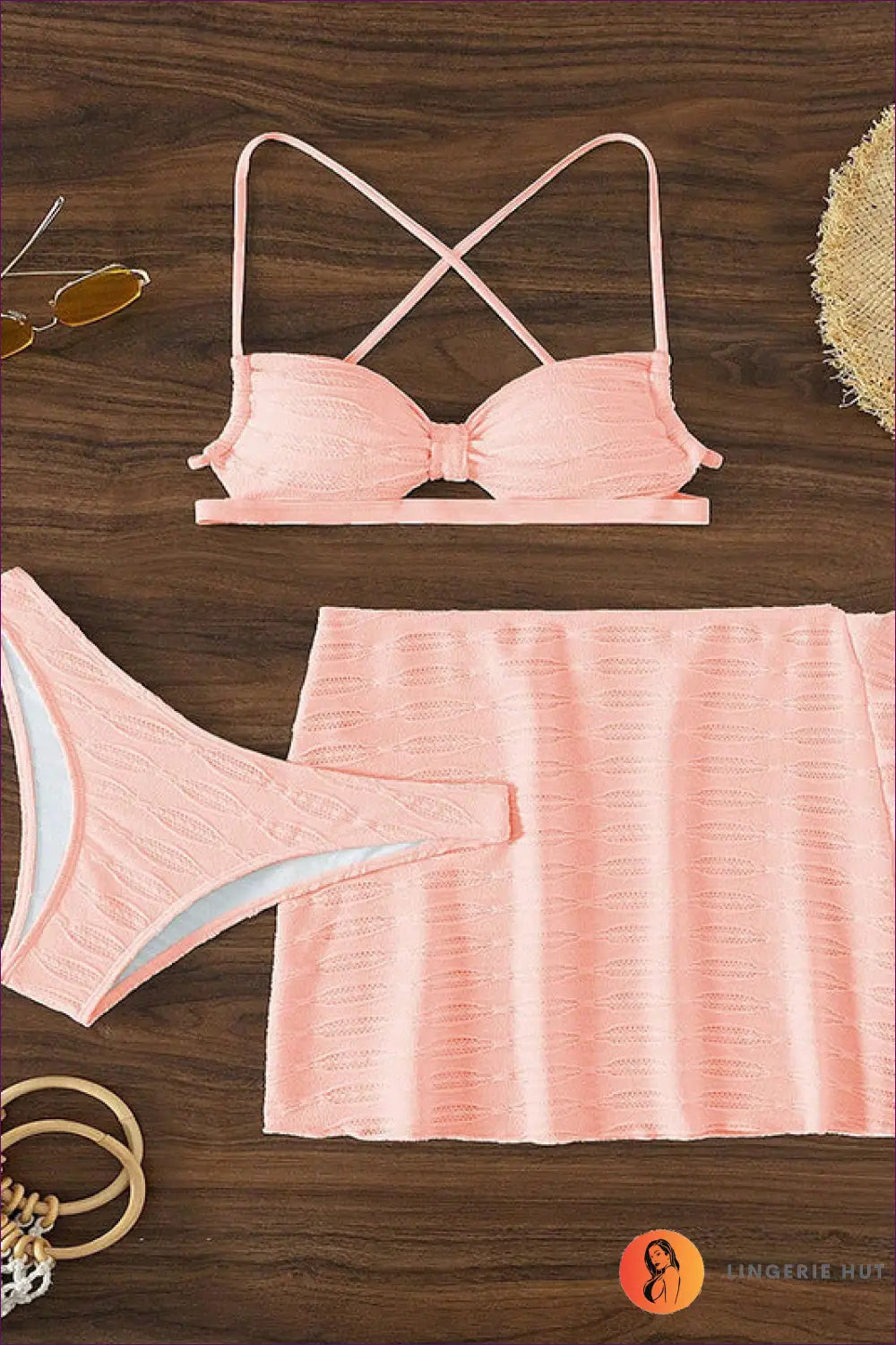 Peach Ruffle Co-ord Set - Flirty & Fun For x