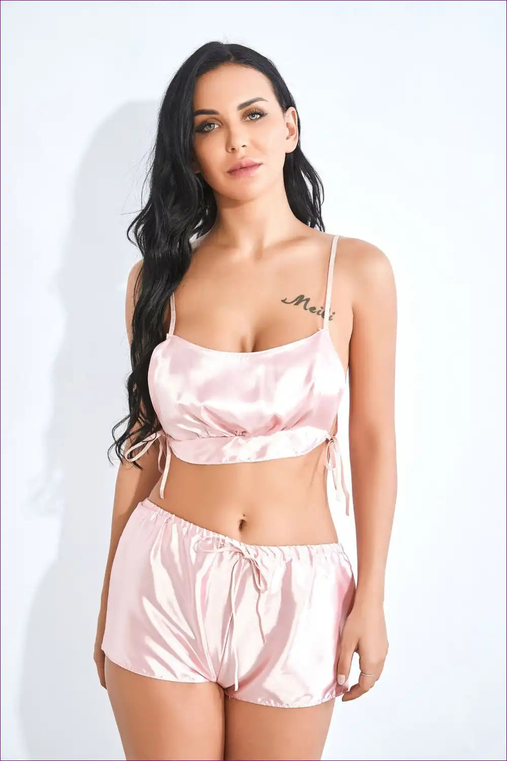 Pink Lace Off-shoulder Lingerie Set for Floral, Lace, Lingerie, Night In, s