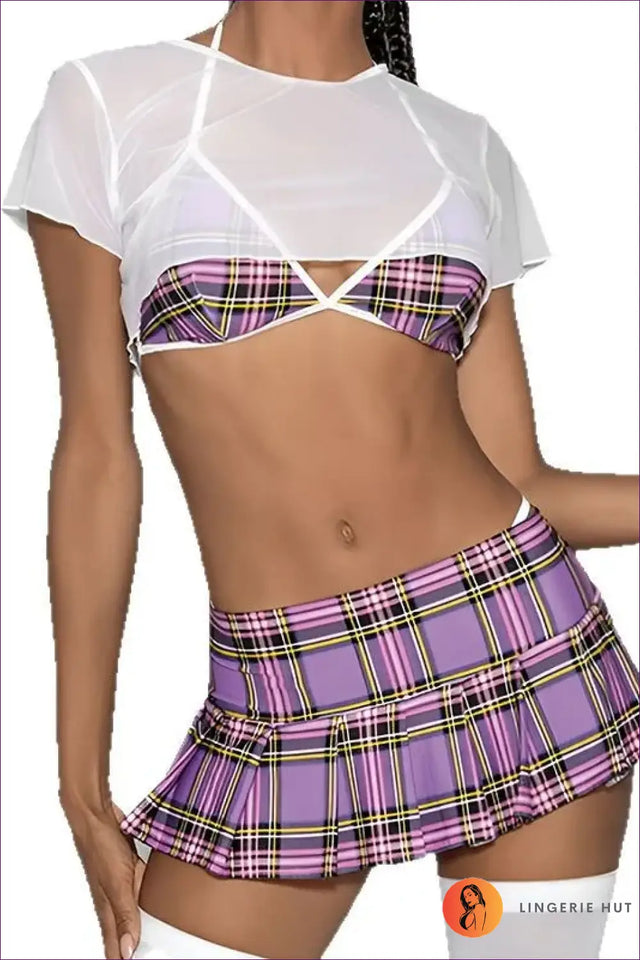 Plaid Student Costume Set