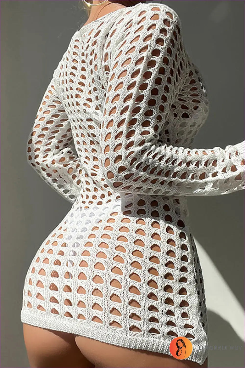 Plaid Texture Beach Cover Up - Effortless Boho Elegance - Clothing - Lingerie Hut - Beachwear • Casual • Chiffon