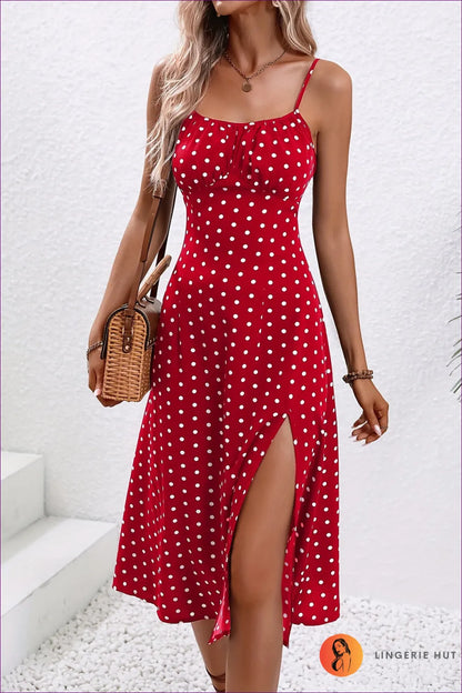 Playful Polka Dot Midi Dress – Summer Chic