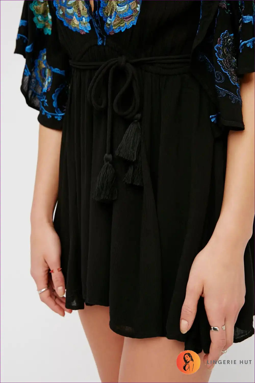 Playsuit with Embroidered Detail - Bohemian Romance