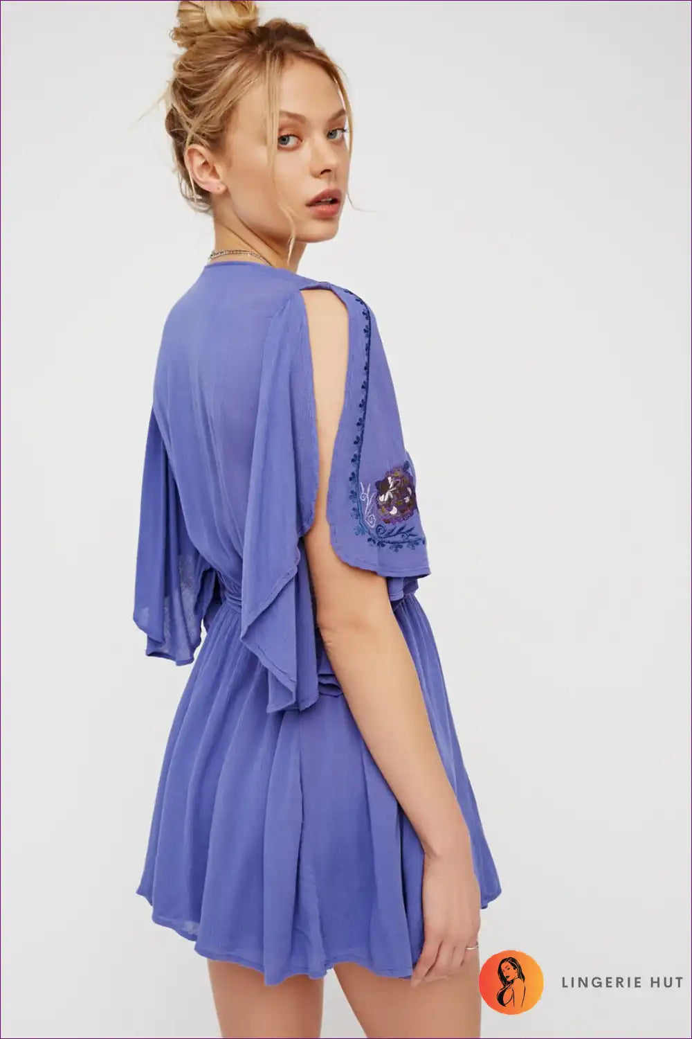 Playsuit with Embroidered Detail - Bohemian Romance