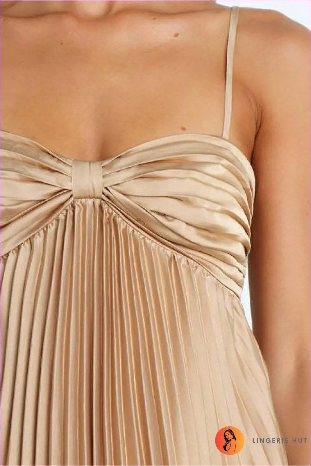 Pleated Asymmetric Midi Dress - Understated Glamour - Dresses - Lingerie Hut - All Season • Cutout • Evening Wear