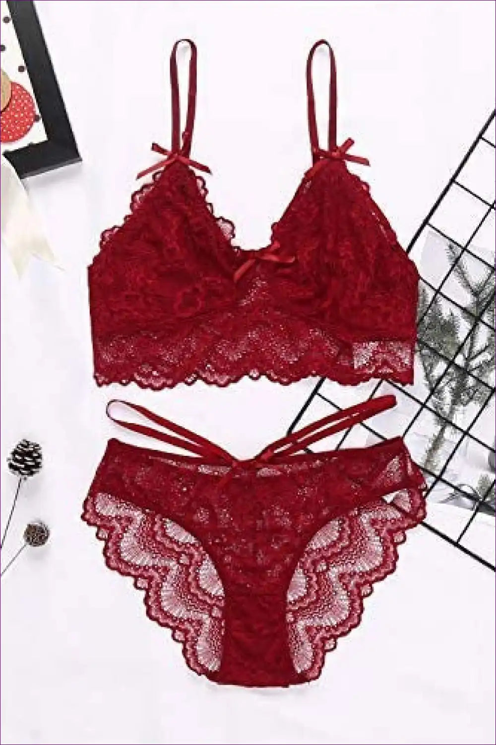 Plunge Bra Set with Lace Edge - Sculpted Everyday Confidence for Set, Everyday, just In, Lace, Lingerie