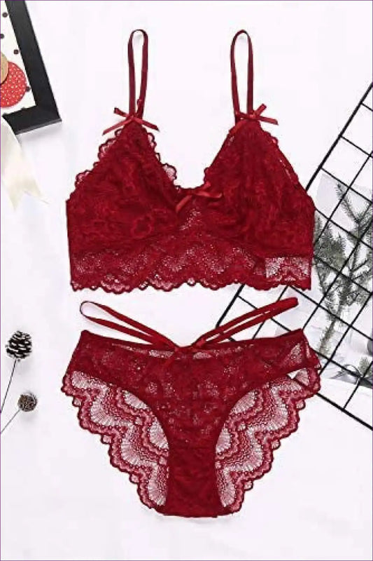 Plunge Bra Set with Lace Edge - Sculpted Everyday Confidence for Set, Everyday, just In, Lace, Lingerie