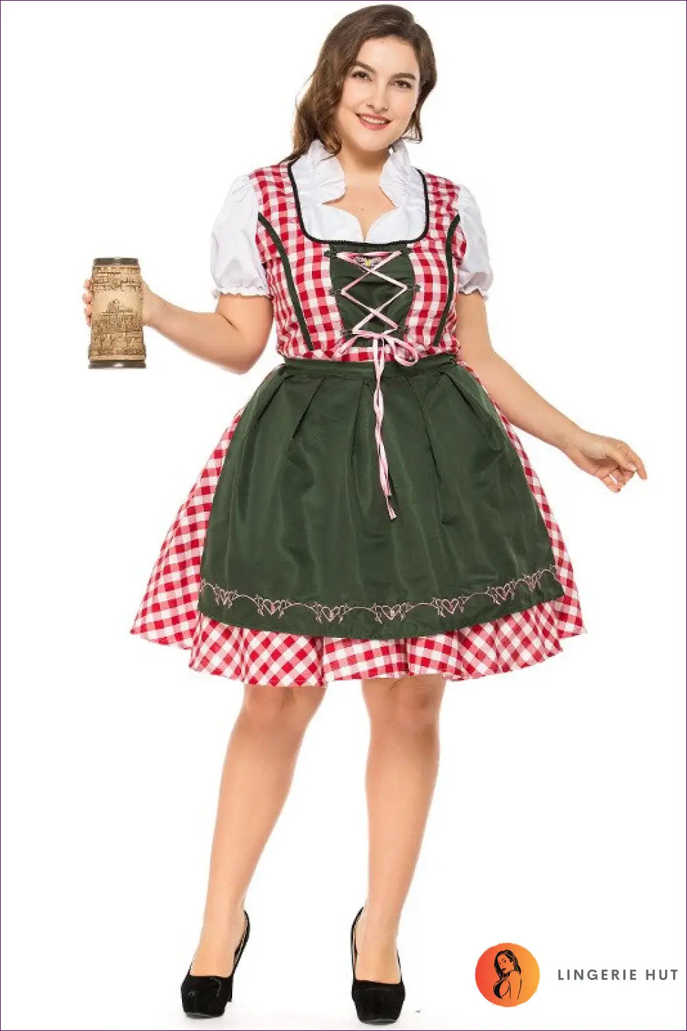 Raise a Toast In Style With This Stunning Plus Size Bavarian Beer Maid Costume. Celebrate Oktoberfest Like