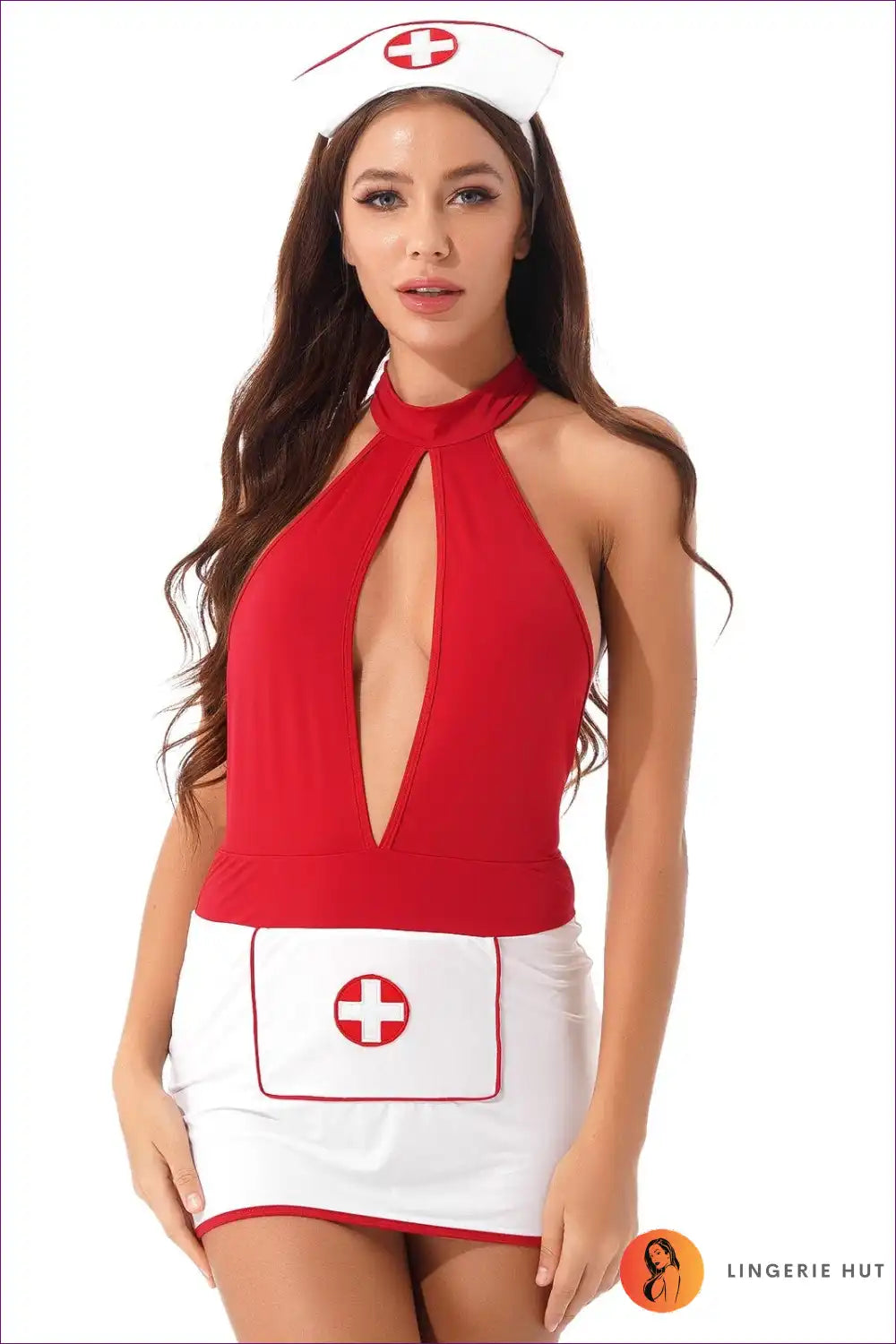 Indulge In The Seductive Charm Of Our Plus Size Naughty Nurse Cosplay Costume. Embrace Your Playful Side