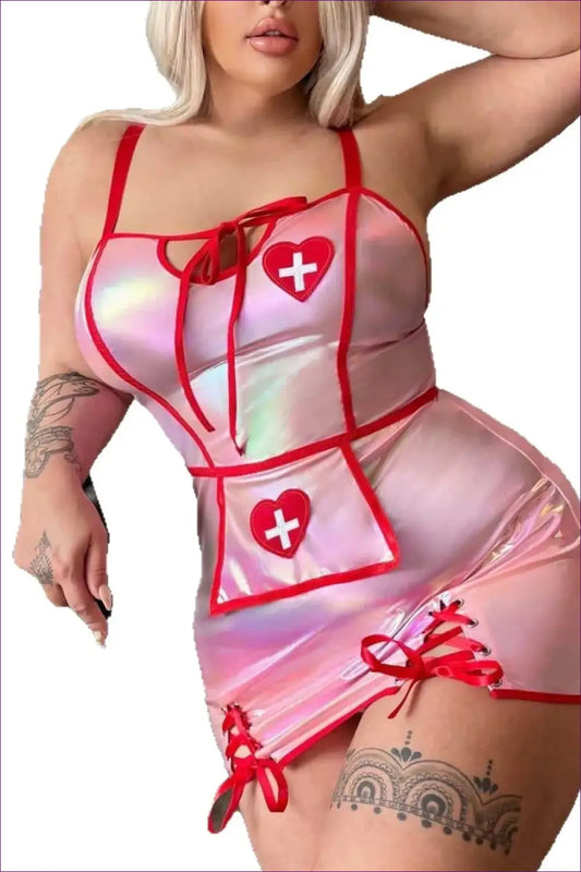 Plus Size Nurse Uniform Costume - Flirty Role Play - Halloween • just in • Lingerie • Hut