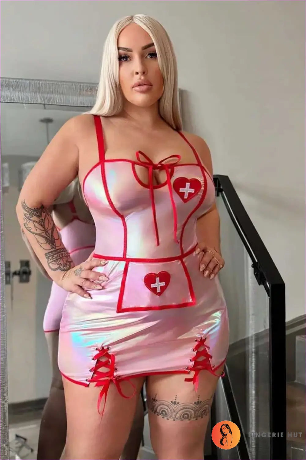 Plus Size Nurse Uniform Costume - Flirty Role Play - Halloween • just in • Lingerie • Hut