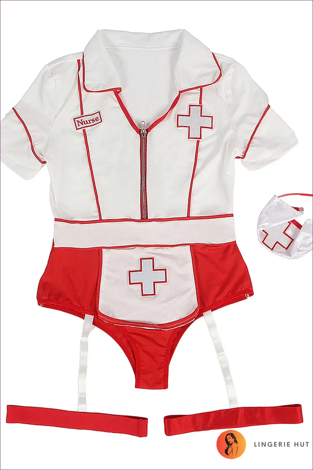 Plus Size Nurse Uniform Costume - Flirty Role Play - Halloween • just in • Lingerie • Hut