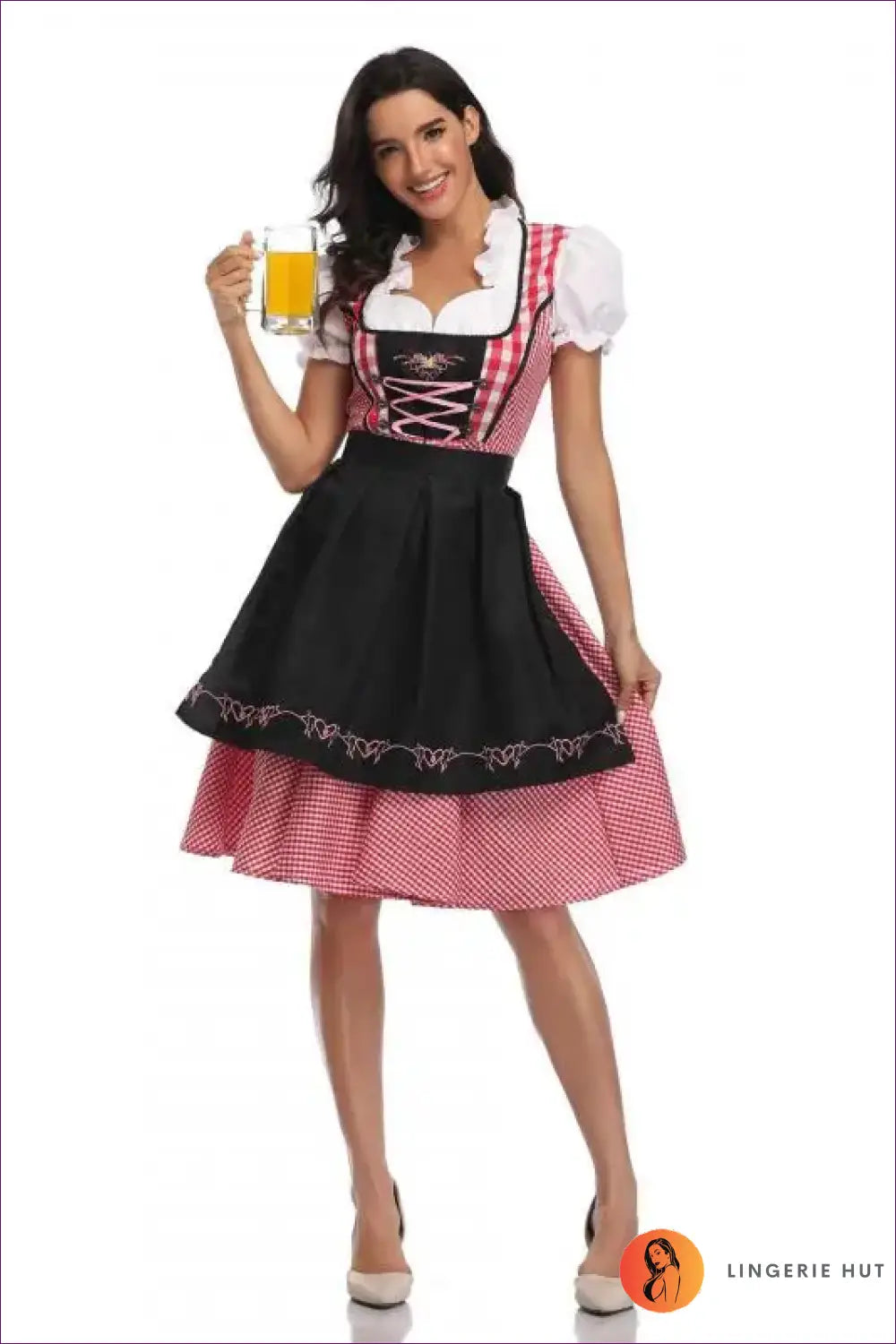Plus Size Oktoberfest Costume with Apron - Beer Maid Charm - just in • Party • Lingerie Hut