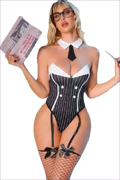 Plus Size Teacher Uniform Costume - Flirty Role Play - Halloween • just in • Lingerie • Party - Hut
