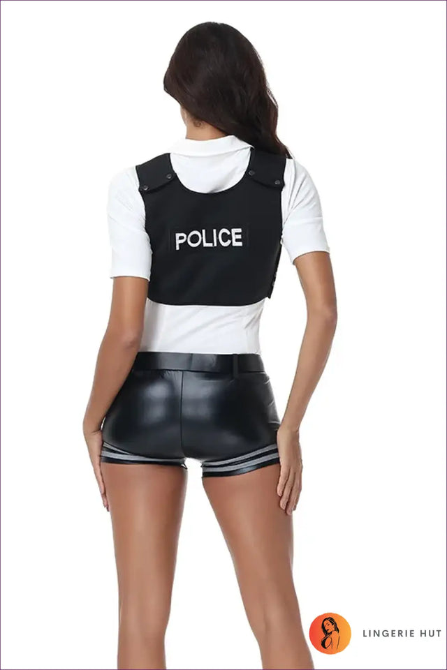 Police Costume Set With Badge Vest - Fantasy Roleplay Ready