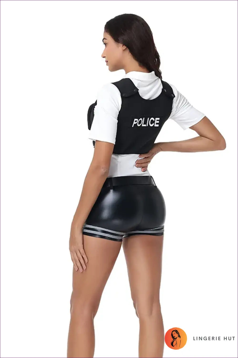 Police Costume Set with Badge Vest - Fantasy Roleplay Ready - 01 All / one Size - Outfit - Lingerie Hut - Clubwear