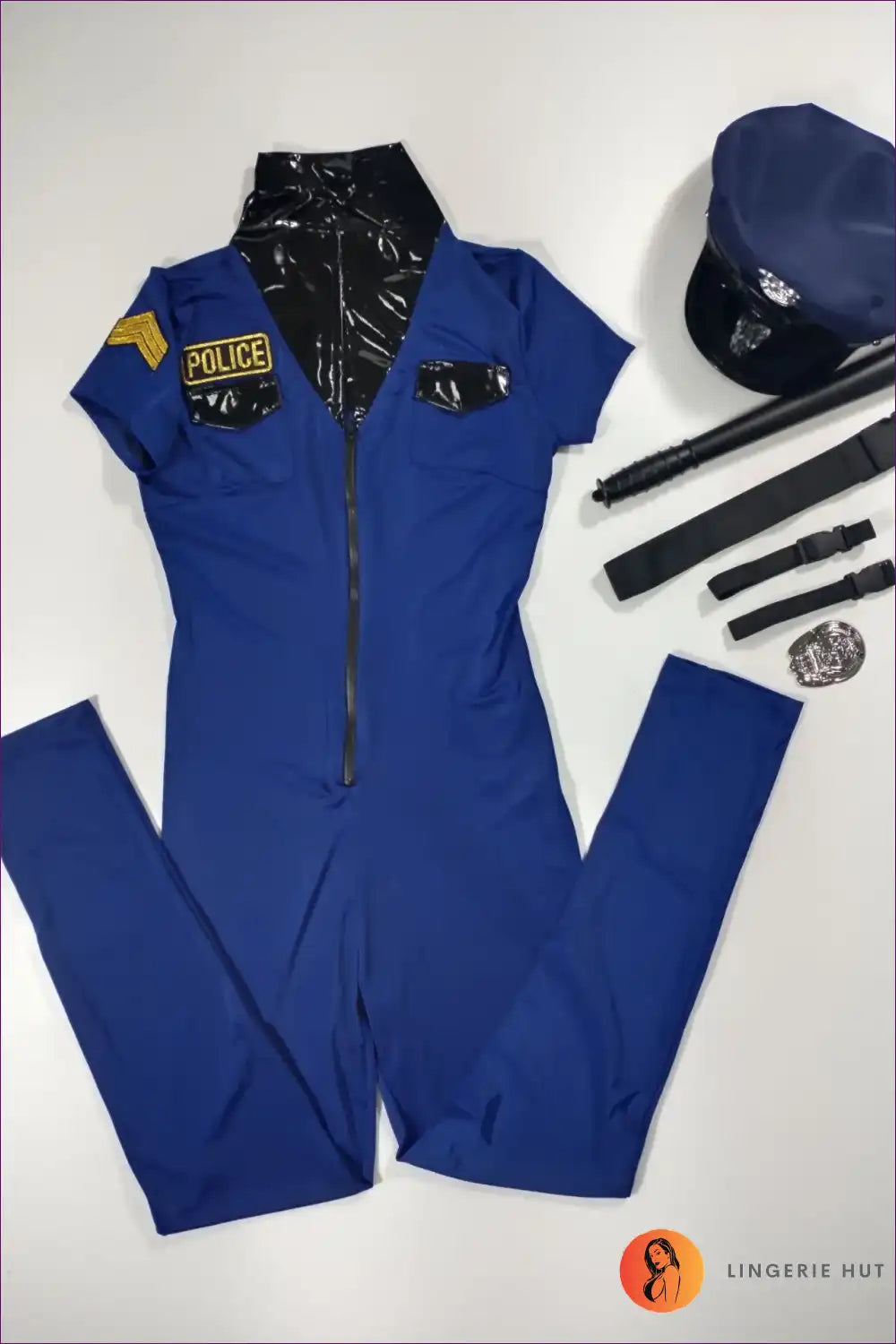 Police Officer Costume with Accessories - Playful Authority for All Season, Boudoir, Clubwear, Costume,